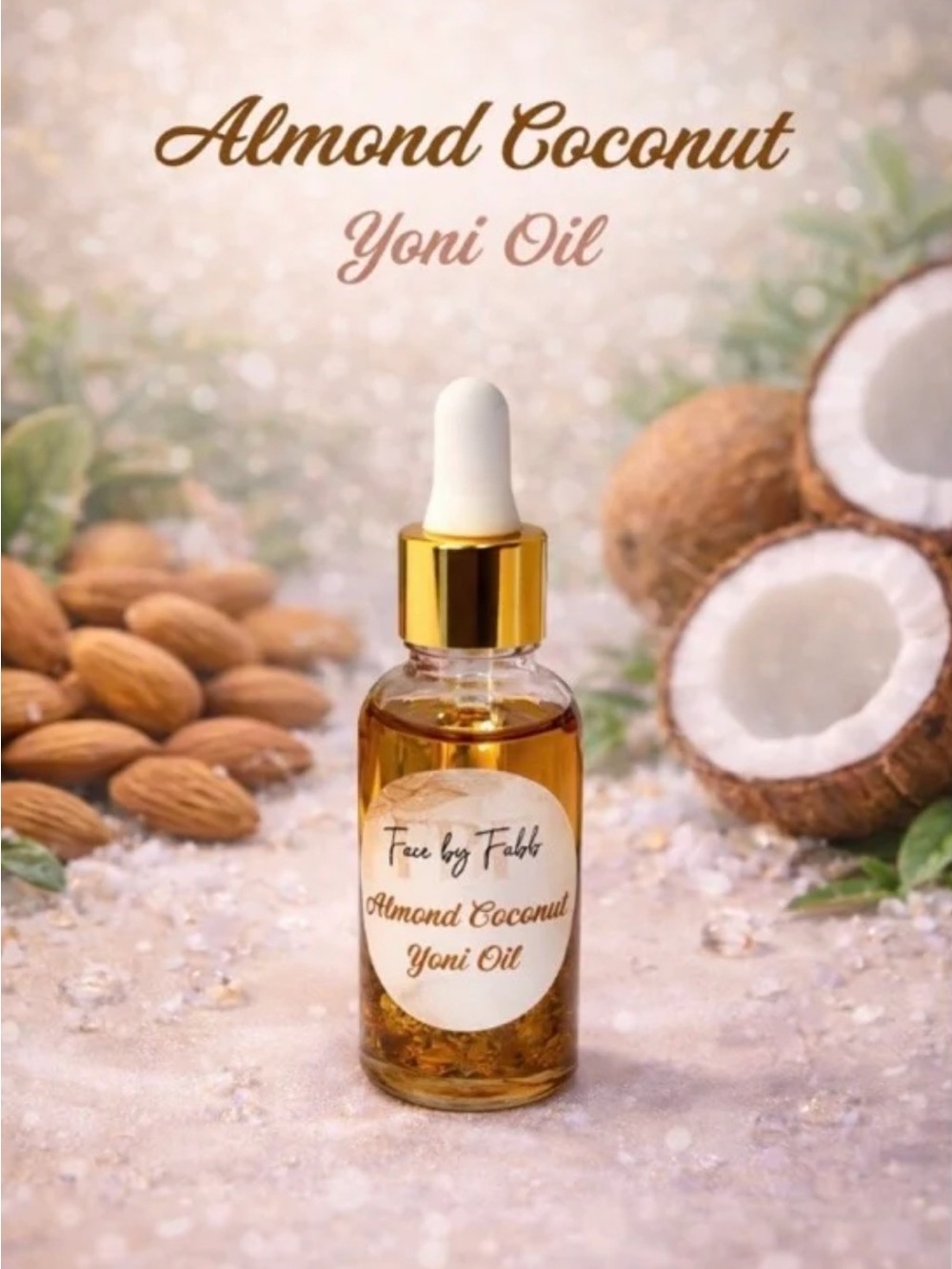 Almond Coconut Yoni Oil — Gold Hydrating Body Oil
